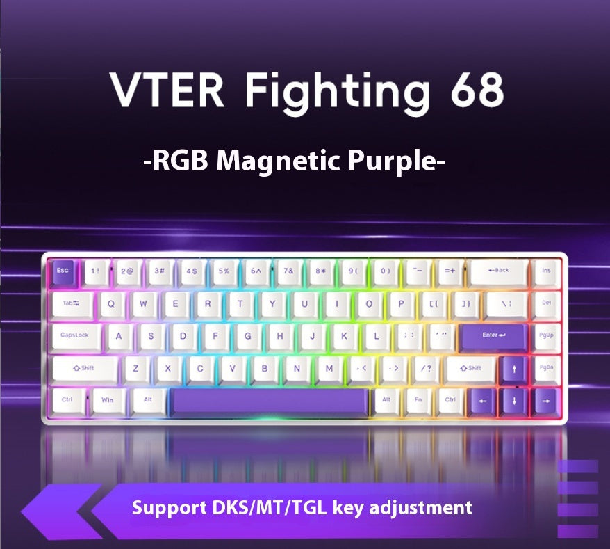 68 Magnetic Axis E-sports Keyboard Low Latency Full Key Hot Plug Mechanical Keyboard