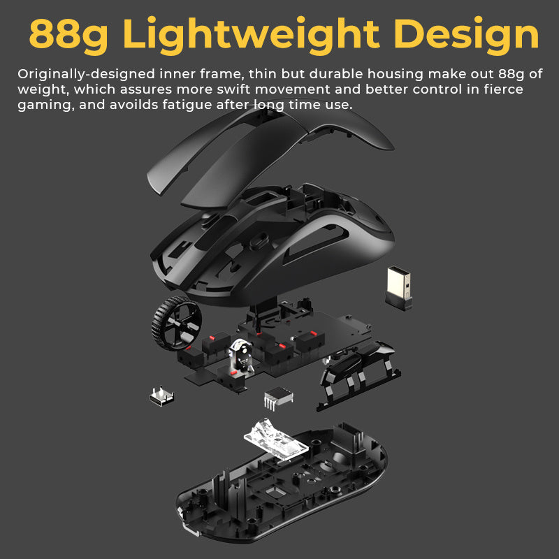 Wireless Bluetooth Wired Three-mode Mechanical Gaming Mouse