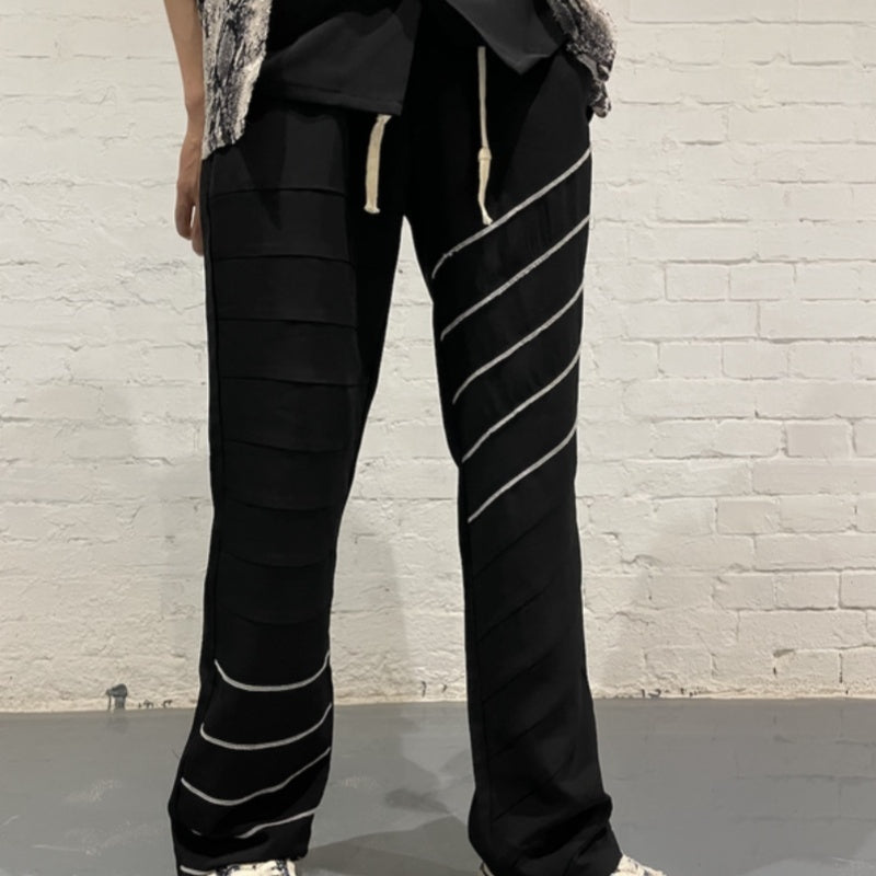 Micro-flare Look Thin Drape Mopping Trousers