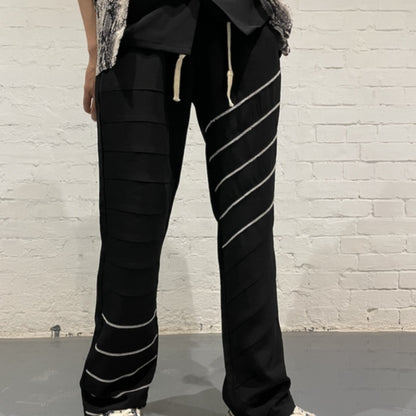 Micro-flare Look Thin Drape Mopping Trousers