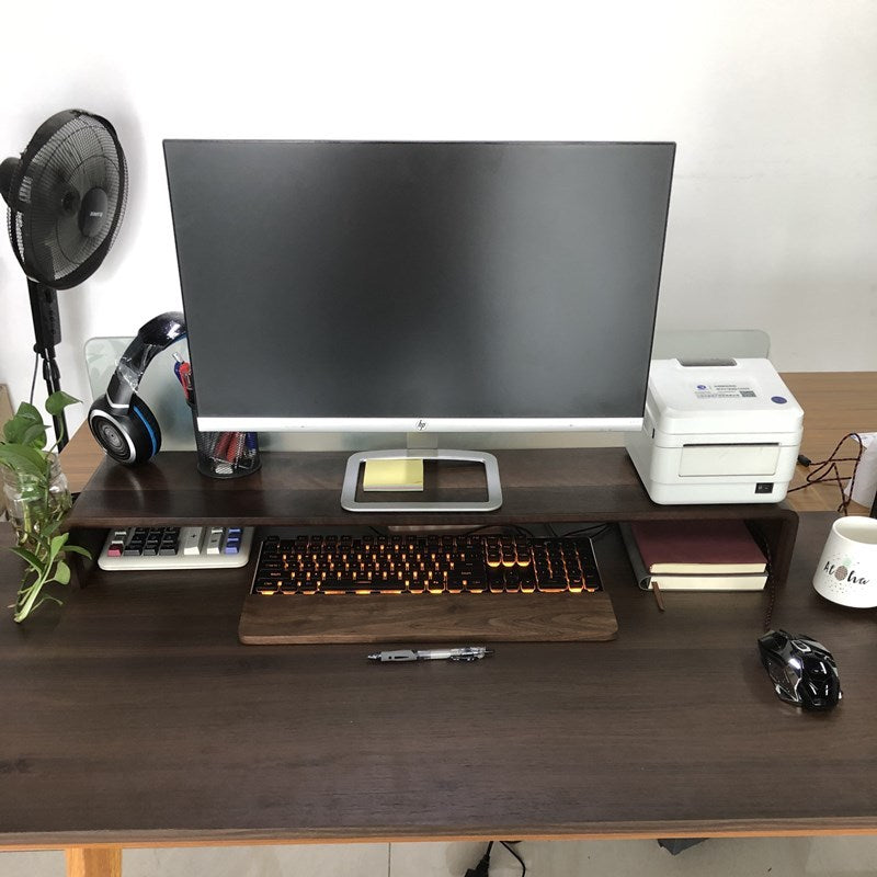 Black Walnut Computer Monitor Raised Stand