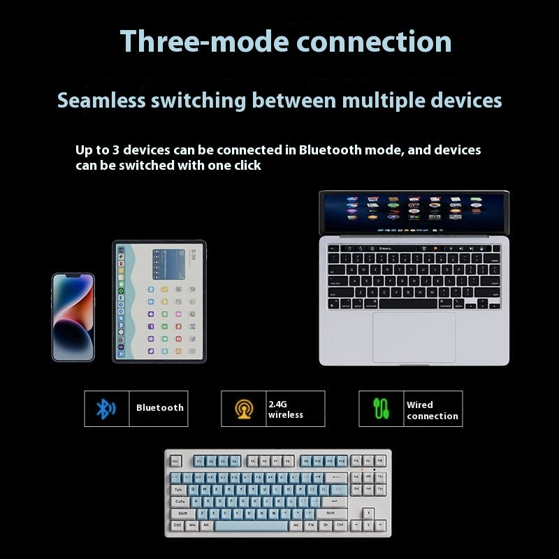 Office Game Wireless Bluetooth Three-model Mechanical Keyboard