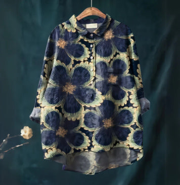 Summer New Loose Casual Single-breasted Women's Shirt Top