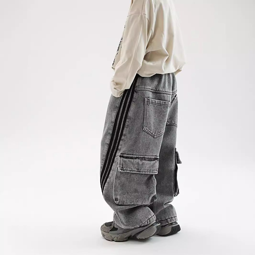 Autumn And Winter New Children Fleece Padded Jeans Warm