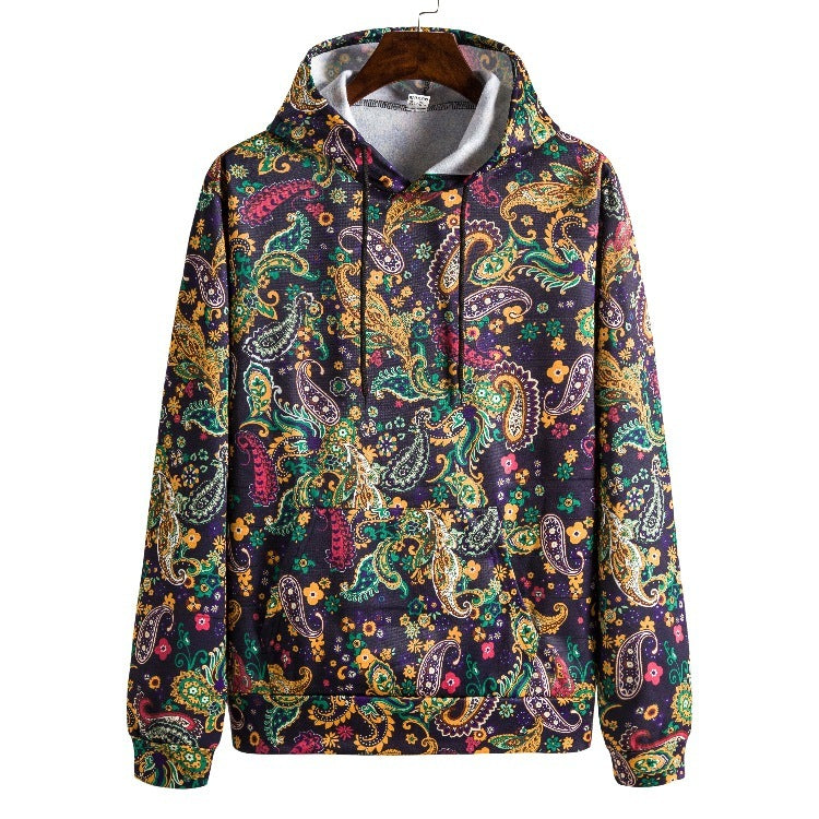 Digital Printed Retro Ethnic Style Men's Sweater