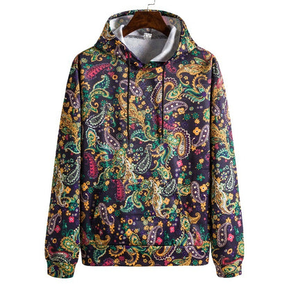 Digital Printed Retro Ethnic Style Men's Sweater