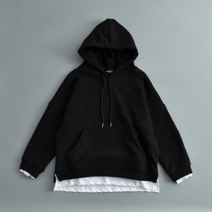 Loose Fake Two-Piece Plus Velvet Thick Sweater