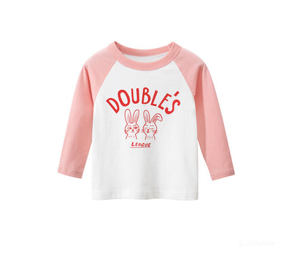 Girls' Cartoon Bottoming Shirt Baby Long-Sleeved T-Shirt Children's Clothing