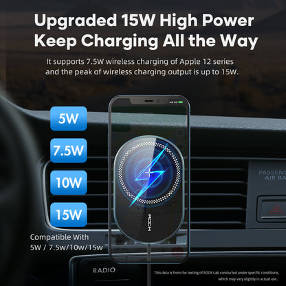 W36 Is Suitable For Mobile Phone Magnetic Suction Wireless Charger Car Bracket Center Console Car Navigation Shelf