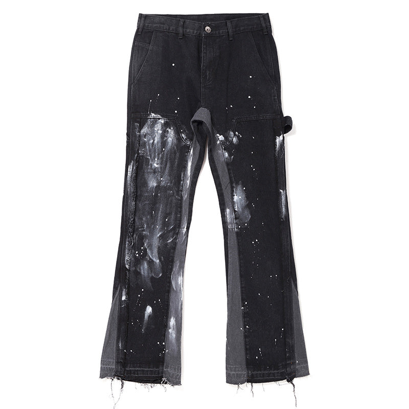 Whoa Gift Chain Jeans Pants Hiphop Wash oOld Splash