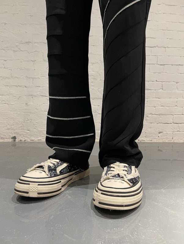 Micro-flare Look Thin Drape Mopping Trousers