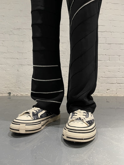 Micro-flare Look Thin Drape Mopping Trousers