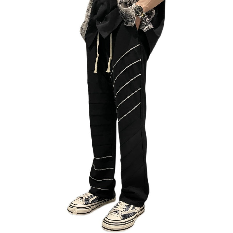 Micro-flare Look Thin Drape Mopping Trousers