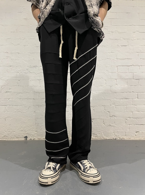 Micro-flare Look Thin Drape Mopping Trousers