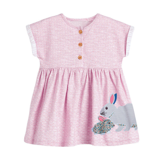 Children's Short-sleeved Children's T-shirt Cotton Round Neck Girl's T-shirt