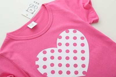Polka dot short sleeve t-shirt