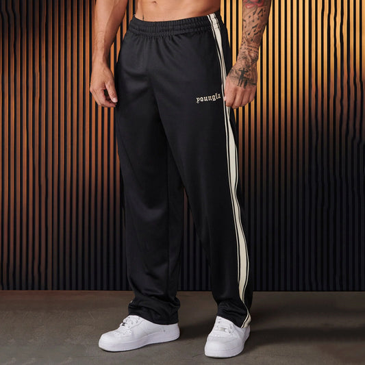 Men's Sports Pants Woven Casual Trousers Gym Sports Straight Pants