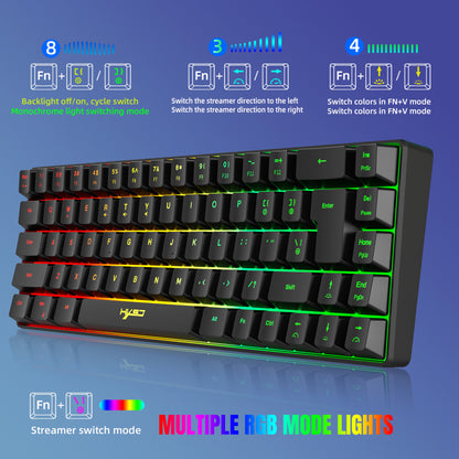 V200 Wired 68-key Mechanical Feeling Membrane Gaming Keyboard