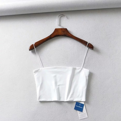 Double Layer Tight Waistcoat With Exposed Navel And Thin Rubber Band Bottom