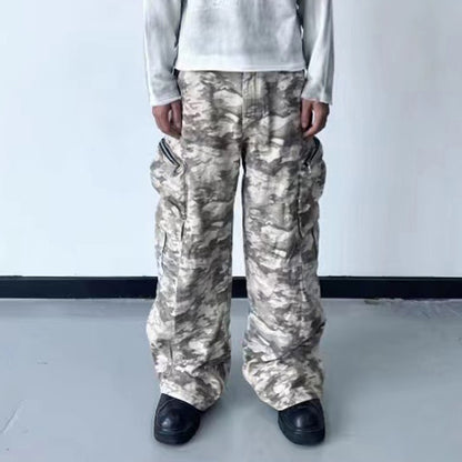 Spring New Retro Desert Camouflage Cargo Pants