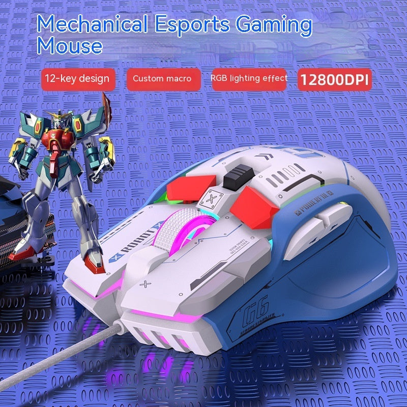 Fashion Colorful Luminous E-sports Mouse
