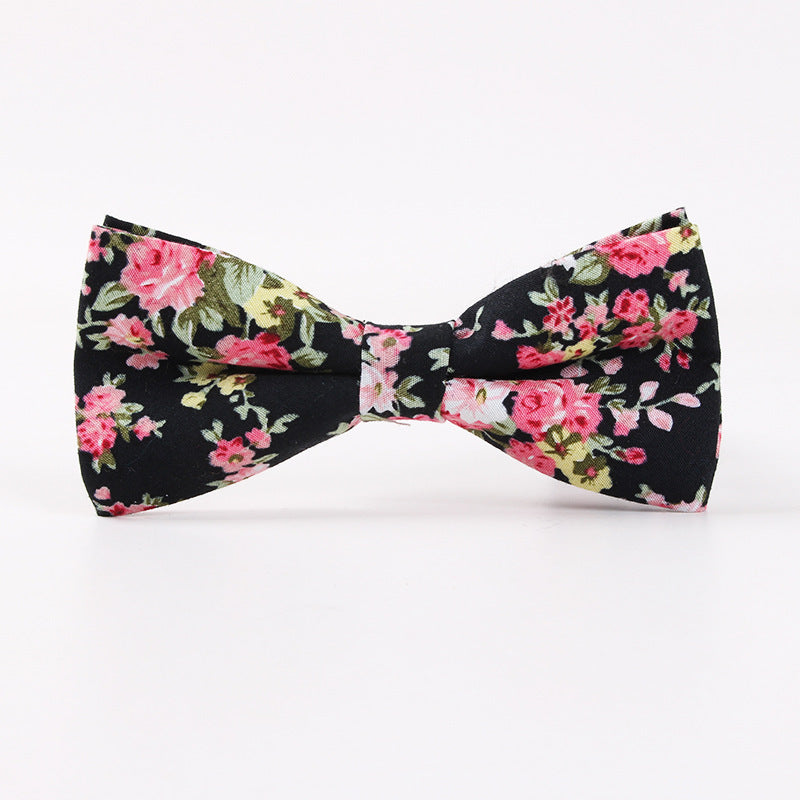 New Printed Men's Business Casual Bow Tie Cotton