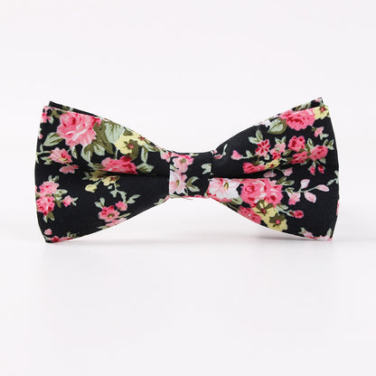 New Printed Men's Business Casual Bow Tie Cotton