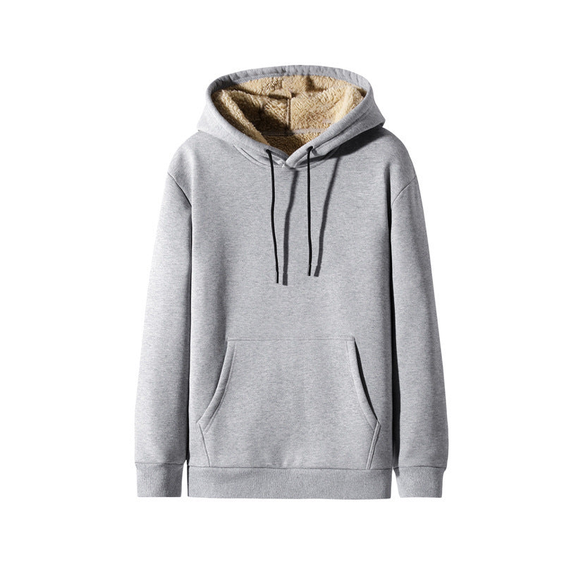 Men's Fashion Casual Fleece-lined Thickened Hooded Sweatshirt