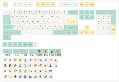 Wizard 162-key mechanical keyboard keycap