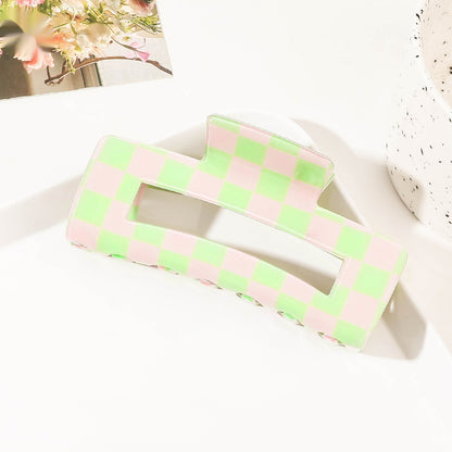 Checkerboard Square Acrylic Hairpin