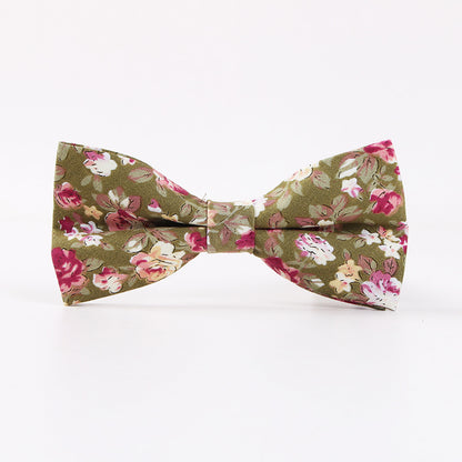 New Printed Men's Business Casual Bow Tie Cotton