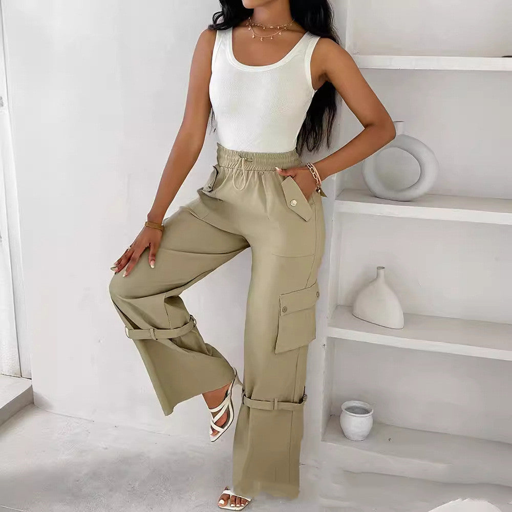 Multi-pocket Adjusting Belt Design Overalls