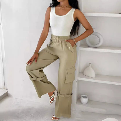 Multi-pocket Adjusting Belt Design Overalls