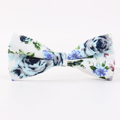 New Printed Men's Business Casual Bow Tie Cotton