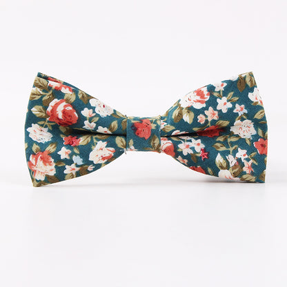 New Printed Men's Business Casual Bow Tie Cotton