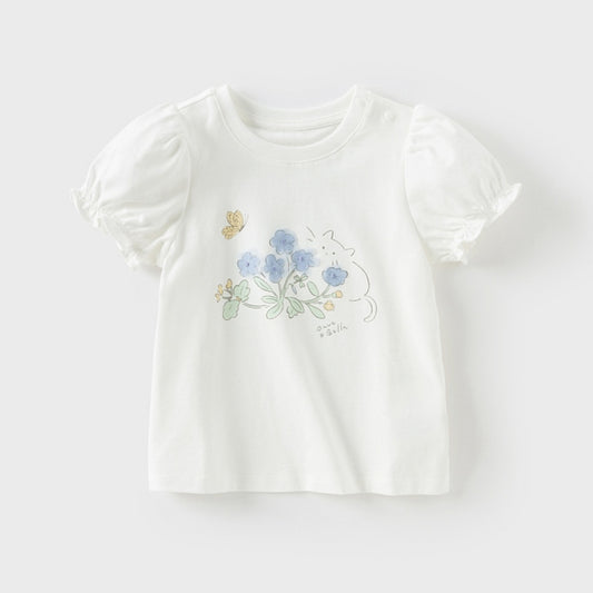 Girl 5A Antibacterial Anti-mite Pure Cotton Thin Top