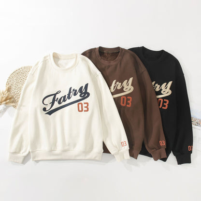 Letter Embroidery Fashion All-match Blouse Men