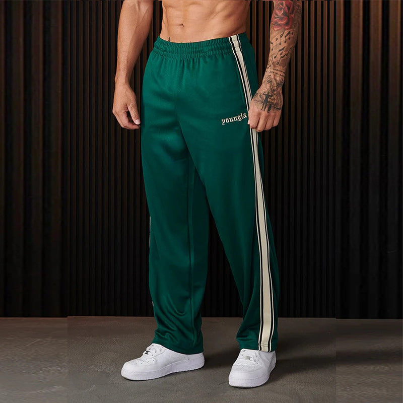 Men's Sports Pants Woven Casual Trousers Gym Sports Straight Pants
