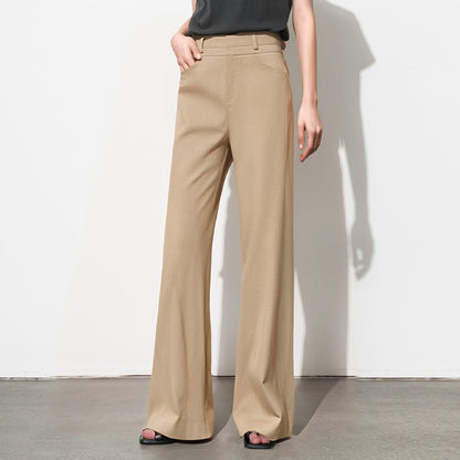 Draping Effect Leisure Horn Mopping Suit Pants