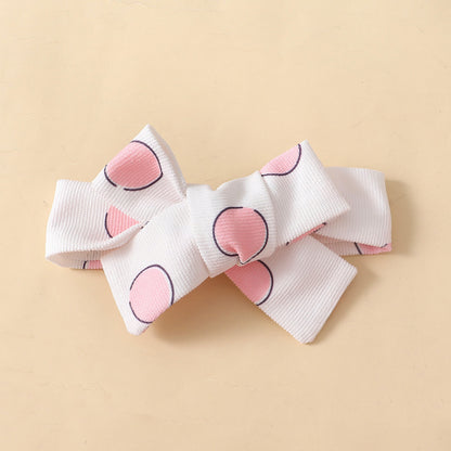 Polka Dot Rabbit Affixed Cloth Embroidered Suspender Skirt Outfit
