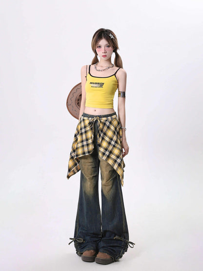 Jeans Women's Skirt Swing Outside Casual Bootcut Pants