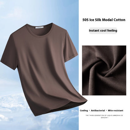 Ice Silk New Upgrade Modal Short-sleeved T-shirt Men