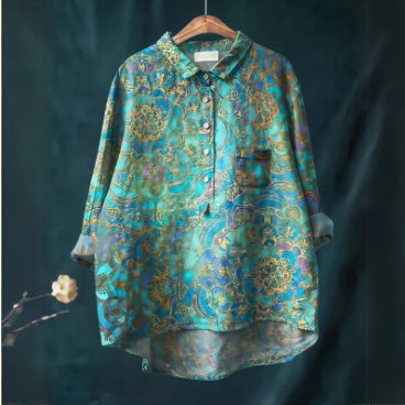 Summer New Loose Casual Single-breasted Women's Shirt Top