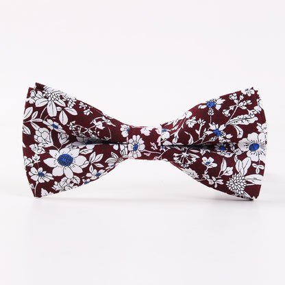 New Printed Men's Business Casual Bow Tie Cotton