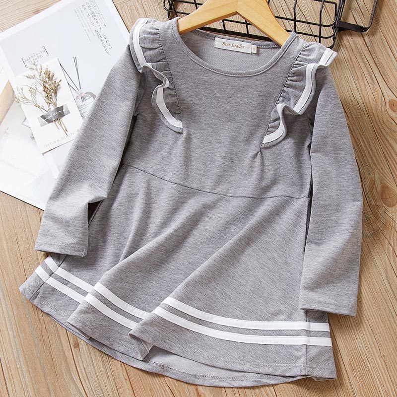 Girls print long sleeve dress