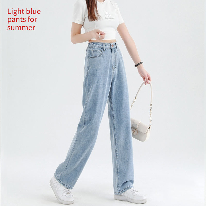 Summer Thin High Waisted Plus Size Wide Leg Pants