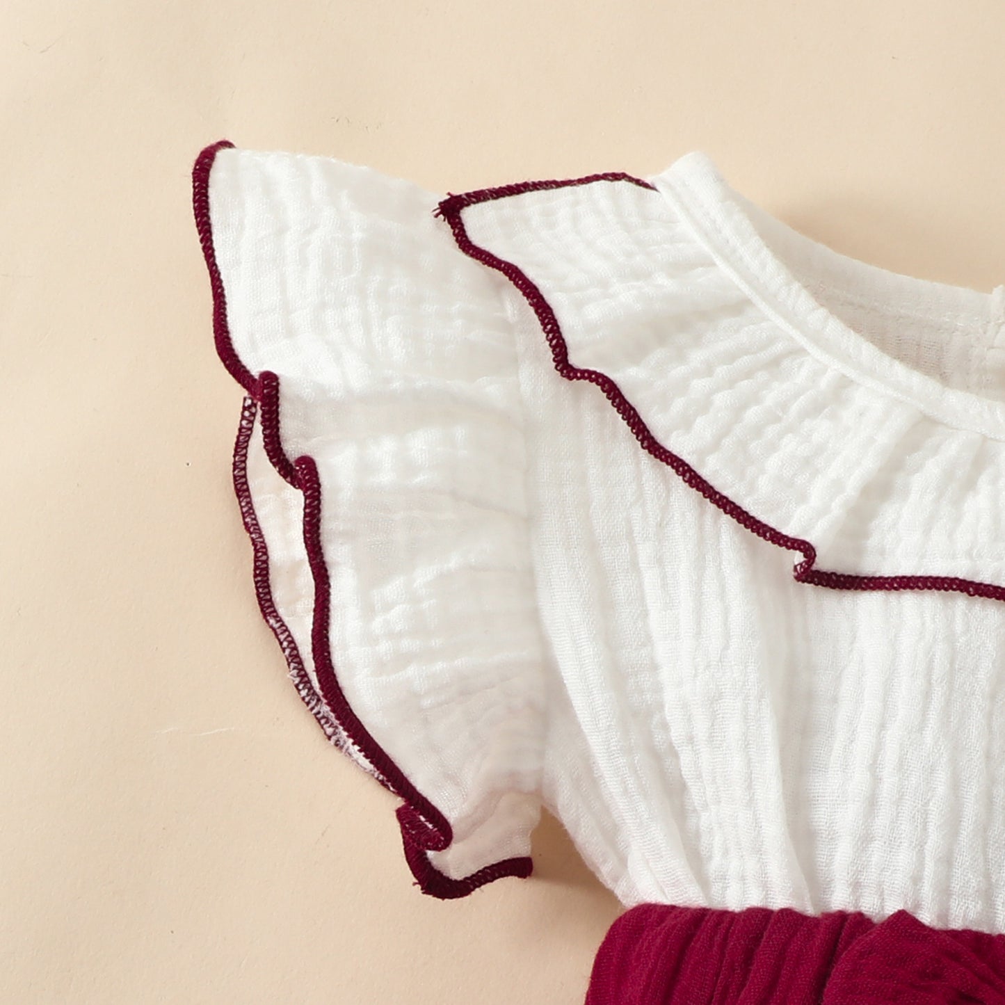 European And American Baby Girl Bow Cake Dress Fashion Patchwork Ruffled Sleeveless Fashion Dress