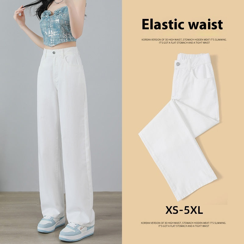 Summer Thin High Waisted Plus Size Wide Leg Pants