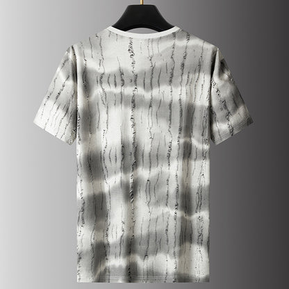 Men's Plus Size Round Neck Quick-drying Breathable Undershirt Trendy T-shirt