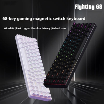 68 Magnetic Axis E-sports Keyboard Low Latency Full Key Hot Plug Mechanical Keyboard